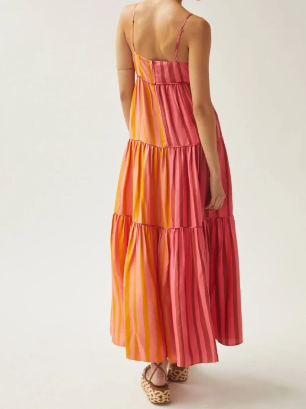 Farm Rio x Anthropologie Striped Maxi Dress Petite Small